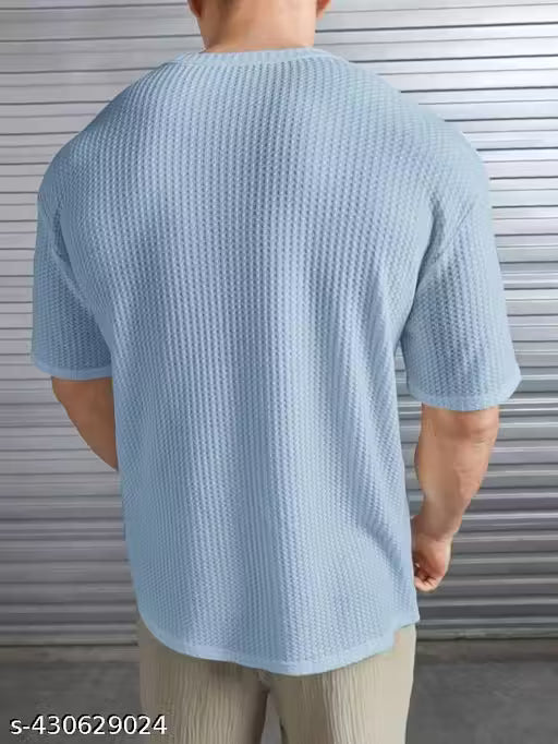 Elvesta Solid Self Design Oversized Tshirt for Men | Men Drop Shoulder Tshirts | Bagy Fit Men Tshirt (Copy) hustle basket