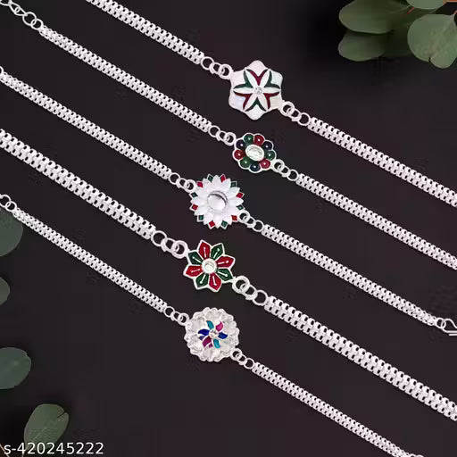 Periapt Designer Rakhi Combo for Brother | Rakhi Gift For Brother/Sister | Best Rakkhi For Bhai | Stylish Rakhi Set| New Fancy Rakhi Combo (K5_NC26) hustle basket
