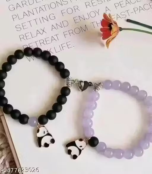 Panda magnetic matching bracelet hustle basket
