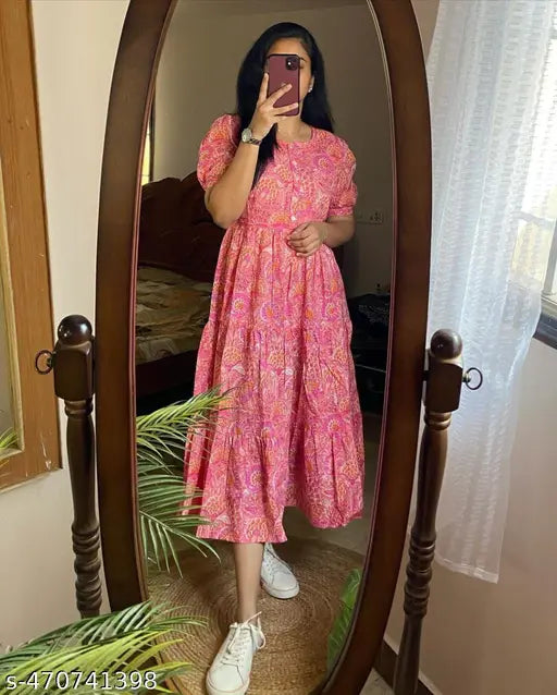 Women Party Wear Anarkali Kurti Long Gown Dress hustle basket