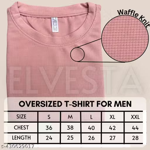 Elvesta Solid Self Design Oversized Tshirt for Men | Men Drop Shoulder Tshirts | Bagy Fit Men Tshirt hustle basket