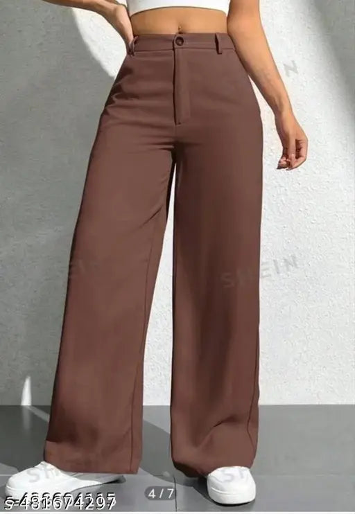 Trendy Trouser For Women Classic Look Comfortable Material (2 Pocket ) hustle basket