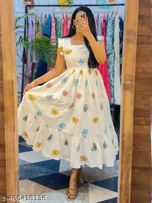 Stylish Western Frock || Dress for Parties || Butterfly's Western Frock || Fancy Attire For Party || Girl's & Women's Frock || #LAtest hustle basket