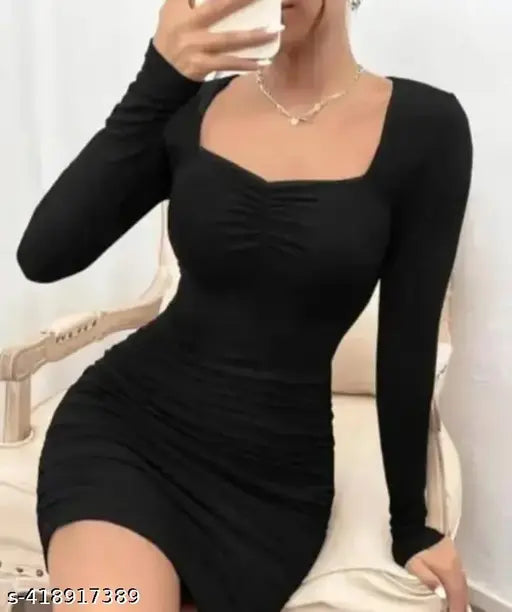 Stylish Party Wear Women Dress Lycra hustle basket