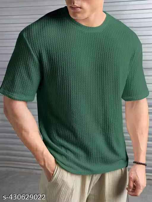 Elvesta Solid Self Design Oversized Tshirt for Men | Men Drop Shoulder Tshirts | Bagy Fit Men Tshirt (Copy) (Copy) hustle basket