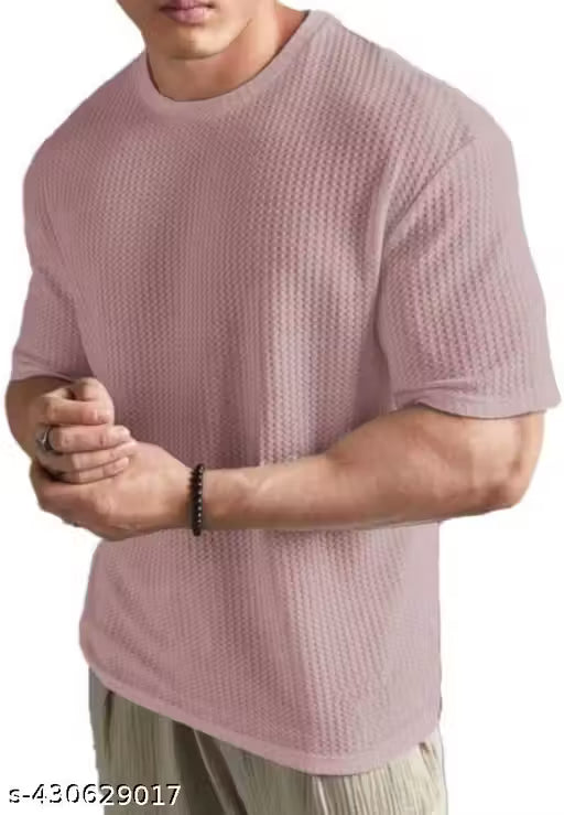Elvesta Solid Self Design Oversized Tshirt for Men | Men Drop Shoulder Tshirts | Bagy Fit Men Tshirt hustle basket