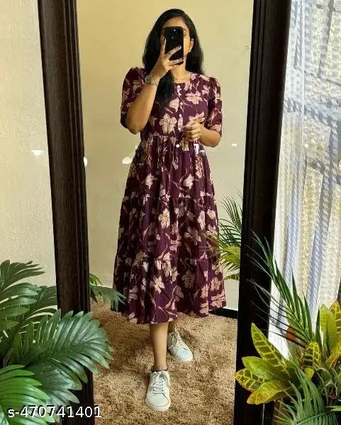 Women Party Wear Anarkali Kurti Long Gown Dress hustle basket