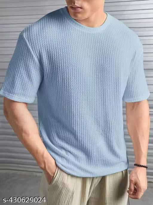 Elvesta Solid Self Design Oversized Tshirt for Men | Men Drop Shoulder Tshirts | Bagy Fit Men Tshirt (Copy) hustle basket